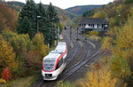 Mittlerweile historisch ist das Bahnunternehmen  Dortmund-Märkische Eisenbahn Gesellschaft .
Dieses Foto eines DME-Talents entstand am 23. Oktober 2004 in Brügge (Westfalen).