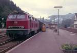 Brilon Wald mit 216 174 im Oktober 1983 (Eilzug nach Braunschweig)