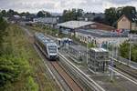 VT 12 1102 B der Abellio Rail NRW im Bahnhof Wupertal-Ronsdorf (28.08.2021)