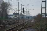 Blick auf den Bahnhof von Grevenbroich an 25.1.14
