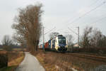 WLB ES 64 U2-035 am 28. Februar 2009 in Pulheim fotografiert.