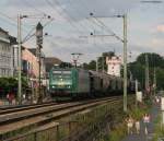 185 543-6 von R4C mit DGS91231 Hegyeshalom -> Bottrop Hbf-Gbf (Sdl., Österreichische Nummer 47192) in Rüdesheim am 29.7.08