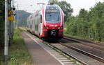 Der CFL Kiss 2318 mit dem IC (Düsseldorf-Hbf(D) nach Luxemburg-Hbf(L)  und kommt aus Richtung Köln,Bonn und fährt durch Namedy in Richtung Koblenz.
