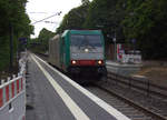 186 210 von Crossrail kommt als Lokzug aus Aachen-West nach Köln-Eifeltor und kommt aus Richtung Aachen-West,Aachen-Schanz,Aachen-Hbf,Aachen-Rothe-Erde und fährt durch Aachen-Eilendorf in