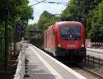 Taurus 1116 105 von ÖBB kommt mit einem Güterzug aus Belgien nach Österreich  und kommt aus Richtung Aachen-West,Aachen-Schanz,Aachen-Hbf,Aachen-Rothe-Erde und fährt durch