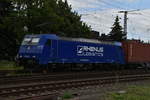 Crossrail 186 268-8 mit Rhenus Logistics Werbung in Rheydt Hbf aus Aachen kommend.21.6.2018