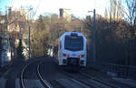 Ein Nachschuss auf einen Holländischer Regionalzug aus Aachen-Hbf(D) nach Maastricht(NL) und kamm aus Richtung Aachen-Hbf und fuhr durch Aachen-Schanz in Richtung