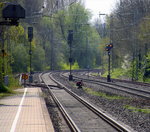 Ein Blick auf die KBS 485 in Richtung Aachen.
Aufgenommen Bahnsteig 1  in Kohlscheid.
Bei schönem Frühlingswetter am Mittag vom 1.5.2016.