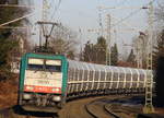 Die Cobra 2820 kommt mit einem Kalkleerzug aus Millingen(D) nach Yves-Gomezee(B) und kommt Richtung Mönchengladbach-Hbf,Rheydt-Hbf,Wickrath,Beckrath,Herrath und fährt durch Erkelenz in