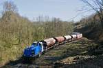 Unweit der Großstädte Essen und Düsseldorf verläuft die Angertalbahn abseits der Siedlungsgebiete durch das gleichnamige idyllische Tal von Rohdenhaus nach Ratingen.