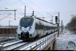 Nachschuss auf 1442 209 und 1442 210 (Bombardier Talent 2) der S-Bahn Mitteldeutschland (DB Regio Südost) als S 37325 (S3) von Halle-Trotha nach Leipzig-Connewitz, die den Hp Halle Messe auf der