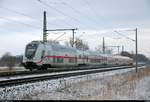 DBpbzfa 668.2 mit Schublok 146 562-4 DB als IC 2430 (Linie 56) von Leipzig Hbf nach Emden Hbf fährt bei Kanena-Bruckdorf auf der Bahnstrecke Magdeburg–Leipzig (KBS 340). [4.2.2018 | 9:58 Uhr]