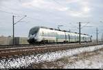 Nachschuss auf 1442 703 (Bombardier Talent 2) der S-Bahn Mitteldeutschland (DB Regio Südost) als S 37515 (S5X) von Halle(Saale)Hbf nach Zwickau(Sachs)Hbf, die bei Benndorf, An der Reichsbahn, auf