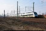 Nachschuss auf 1442 210 und 1442 109 (Bombardier Talent 2) der S-Bahn Mitteldeutschland (DB Regio Südost) als S 37573 (S5) von Zwickau(Sachs)Hbf nach Halle(Saale)Hbf, die in Halle-Kanena auf der