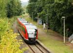 642 679 bildet am 17.09.09 RB 16583 von Meien nach Leipzig und legt hier einen Halt in Dbeln Zentrum ein.