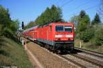 143 654 rollt am sonnigen 30.04.07 mit der RB aus Zwickau durch Chemnitz-Schnau.
