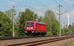 Am 18.05 2019 fährt 187 188 LZ vom VW Werk in Mosel nach Zwickau, hier passiert Sie gerade die Ortslage von Mosel.