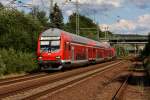 Seit neuestem werdne auch die Regionalbahnen zwischen Dresden und Zwickau wieder mit 3 Waggons gefhrt, wie hier RB 17328 kurz nach dem Halt in Niederwiesa, 13.07.09