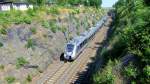 auf der Strecke Dresden-Freiberg finden immernoch Schulungsfahrten der neuen S-Bahn Mitteldeutschland statt, hier erreicht der  Silberpfeil  mit 1442 607 vorn den Stadtrand von Freiberg (02.08.2013)