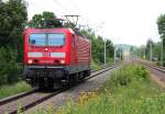 Am 31.05.2014 kam die 143 947-0 Lz durch den Hp Zwickau-Pölbitz gefahren, um den in Zwickau (Sachs) Hbf stehenden RE 4769 mit der defekten 143 360-6 zur Hilfe zu kommen.
