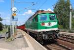 V300 002 (232 405-1) kommt am 18.06.2014 mit neuen EAOS aus Tschechien durch Glauchau-Schönbörnchen gefahren weiter geht die Reise in Richtung Gößnitz.