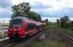 Als Regionalbahnersatz kommt am 30.05.2015 der 442 116 mit der RB 17221 (Zwickau (Sachs) Hbf - Dresden Hbf) in den Haltepunkt Zwickau-Pölbitz gefahren.