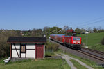 Regionalexpress von Hof nach Dresden mit der 143 283. Aufnahme am 08-05-2016 in Jößnitz.