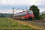 442 773 (Bombardier Talent 2) verspätet unterwegs zwischen Großeutersdorf und Orlamünde.

🧰 Franken-Thüringen-Express (FTX | DB Regio Bayern)
🚝 RE 4991 (RE42) Leipzig Hbf–Nürnberg Hbf [+10]
🕓 13.8.2022 | 15:49 Uhr