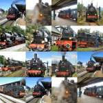 Montage  DAMPF AUF DER RENNSTEIGBAHN  Ilmenau-Rennsteig  BR78 und BR94