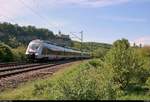 9442 807 (Bombardier Talent 2) von Abellio Rail Mitteldeutschland als RB 74617 (RB20) von Eisenach nach Naumburg(Saale)Hbf fährt bei Saaleck auf der Bahnstrecke Halle–Bebra (KBS 580).