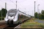 Nachschuss auf 9442 107 und 9442 ??? (Bombardier Talent 2) von Abellio Rail Mitteldeutschland als RE 74582 (RE18) von Halle(Saale)Hbf nach Saalfeld(Saale), die den Hp Leißling auf der Bahnstrecke