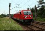 Gemischter Gz mit 187 124 DB durchfährt den Hp Leißling auf der Bahnstrecke Halle–Bebra (KBS 580) Richtung Naumburg (Saale).