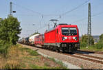 Mit einem Gemischtwarenladen, der hauptsächlich aus Kesselwagen besteht, rollt 187 181-3 durch Leißling Richtung Großkorbetha.

🧰 DB Cargo
🕓 13.8.2022 | 11:13 Uhr