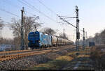 192 013-1 (Siemens Smartron) kesselt durch Schkopau Richtung Halle-Ammendorf.

🧰 RIVE Rail Leasing Limited (RRL), eingestellt bei der northrail GmbH und vermietet an die Leipziger Eisenbahnverkehrsgesellschaft mbH (LEG)
🕓 8.2.2023 | 14:39 Uhr