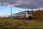 Das hellste Bild an diesem Nachmittag bei Spergau entstand mit 9442 814  Die Wartburg  (Bombardier Talent 2) Die Sonne schaffte es in diesem Moment leider nicht ganz durch die Wolken, wenige 100 Meter