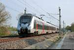 Nachschuss auf 9442 615 und 9442 ??? (Bombardier Talent 2) von Abellio Rail Mitteldeutschland als RE 74590 (RE18) von Halle(Saale)Hbf nach Saalfeld(Saale), die in Schkopau auf der Bahnstrecke