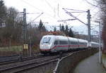 DB 412 019 als ICE 595 von Berlin Gesundbrunnen nach München Hbf, am 04.01.2020 in Erfurt-Bischleben.