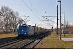 KLV-Zug mit 185 528-7 durchfährt den Hp Leuna Werke Süd auf Gleis 1 Richtung Halle-Ammendorf.

🧰 Alpha Trains Belgium NV/SA, vermietet an die TX Logistik AG (TXL)
🚩 Bahnstrecke Halle–Bebra (KBS 580)
🕓 20.3.2021 | 8:40 Uhr
