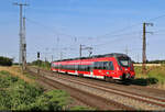 Nachschuss auf 442 777 (Bombardier Talent 2) in Großkorbetha.

🧰 Franken-Thüringen-Express (FTX | DB Regio Bayern)
🚝 RE 4985 (RE42) Leipzig Hbf–Nürnberg Hbf
🕓 14.7.2023 | 8:31 Uhr