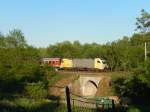 BR 182 mit Regionalbahn bei Weißenfels. 15.05.2015