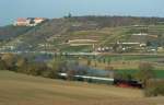 DR 52 8047-7 der IG Dampflok Nossen e.V. mit dem DPE 88530 von Freyburg (Unstrut) nach Nossen bei Freyburg (Unstrut); 18.10.2008 
