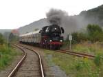 IGE Werrabahn Eisenach 41 1144-9 mit dem Lr 16278 von Freyburg nach Karsdorf, am 27.09.2015 bei der Einfahrt in Laucha (Unstrut).