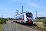 9442 315 rauscht durch Reinsdorf in Richtung Artern. Aufgenommen vom ehemaligen Bahnsteig Gleis 2. Reinsdorf wird seit 2015 nur noch in den Morgen und Abndstunden bedient.

Reinsdorf 30.07.2020