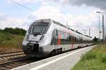 Nachschuss auf 9442 101 (Bombardier Talent 2) von Abellio Rail Mitteldeutschland als RB 74807 (RB59) von Erfurt Hbf nach Bitterfeld in Zscherben auf der Bahnstrecke Halle–Hann.