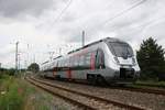 9442 620 (Bombardier Talent 2) von Abellio Rail Mitteldeutschland als RB 92609 (RB59) von Röblingen am See nach Dessau Hbf in Röblingen am See auf der Bahnstrecke Halle–Hann. Münden (KBS 590). [10.7.2017 - 13:39 Uhr]