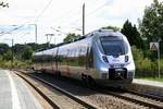 9442 104 (Bombardier Talent 2) von Abellio Rail Mitteldeutschland als RB 74809 (RB59) von Erfurt Hbf nach Dessau Hbf steht im Hp Wolferode auf der Bahnstrecke Halle–Hann. Münden (KBS 590). [4.8.2017 - 13:28 Uhr]