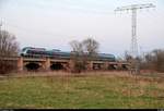 Nachschuss auf 9442 ??? (Bombardier Talent 2) von Abellio Rail Mitteldeutschland als RE 74737 (RE19) von Leinefelde nach Halle(Saale)Hbf, der in der Saaleaue bei Angersdorf auf der Bahnstrecke