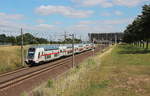 IC 2442 (Dresden Hbf - Köln Hbf) verlassen am 13.07.2017 Leipzig/Halle Flughafen. Schublok ist die 146 557-4.