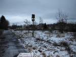 20.01.2012 Bahnhof Hartha (Sachsen), Stillgelegte und 2012 Abgebaute Strecke Waldheim-Rochlitz!