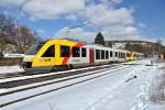 Lahntalbahn Winterimpressionen - 13.03.2013  --  HLB VT 281 und VT 270 Regionalbahn in Stockhausen  --  Weitere Fotos siehe auch auf http://www.schmalspuralbum.de/ und http://www.FGF-Fotoalbum.de/